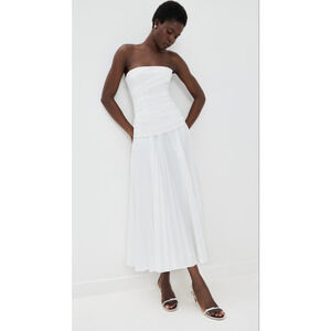 Jonathan Simkhai ARIE STRAPLESS BUSTIER MIDI DRESS US 2